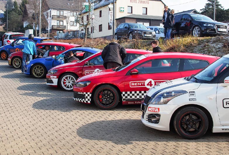 r4r-lineup Rent4Ring cars lined up, waiting for their drivers. Photo by Meaghan O'Brien.