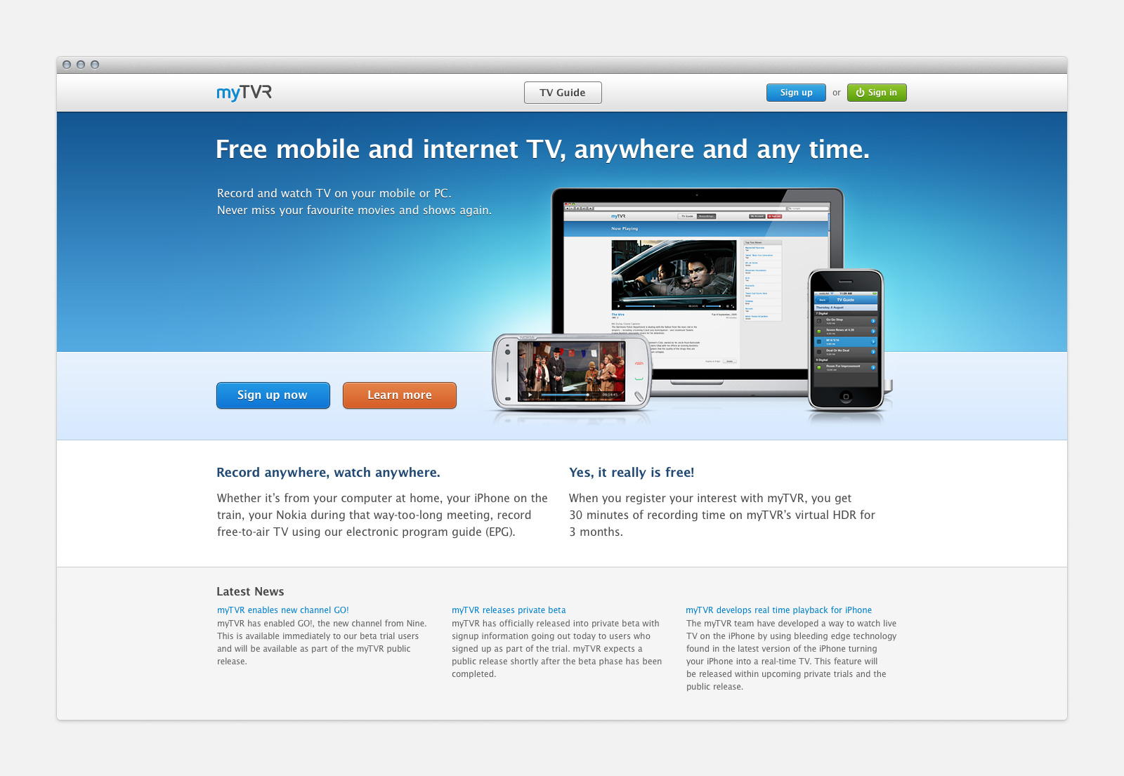 Desktop Home Page