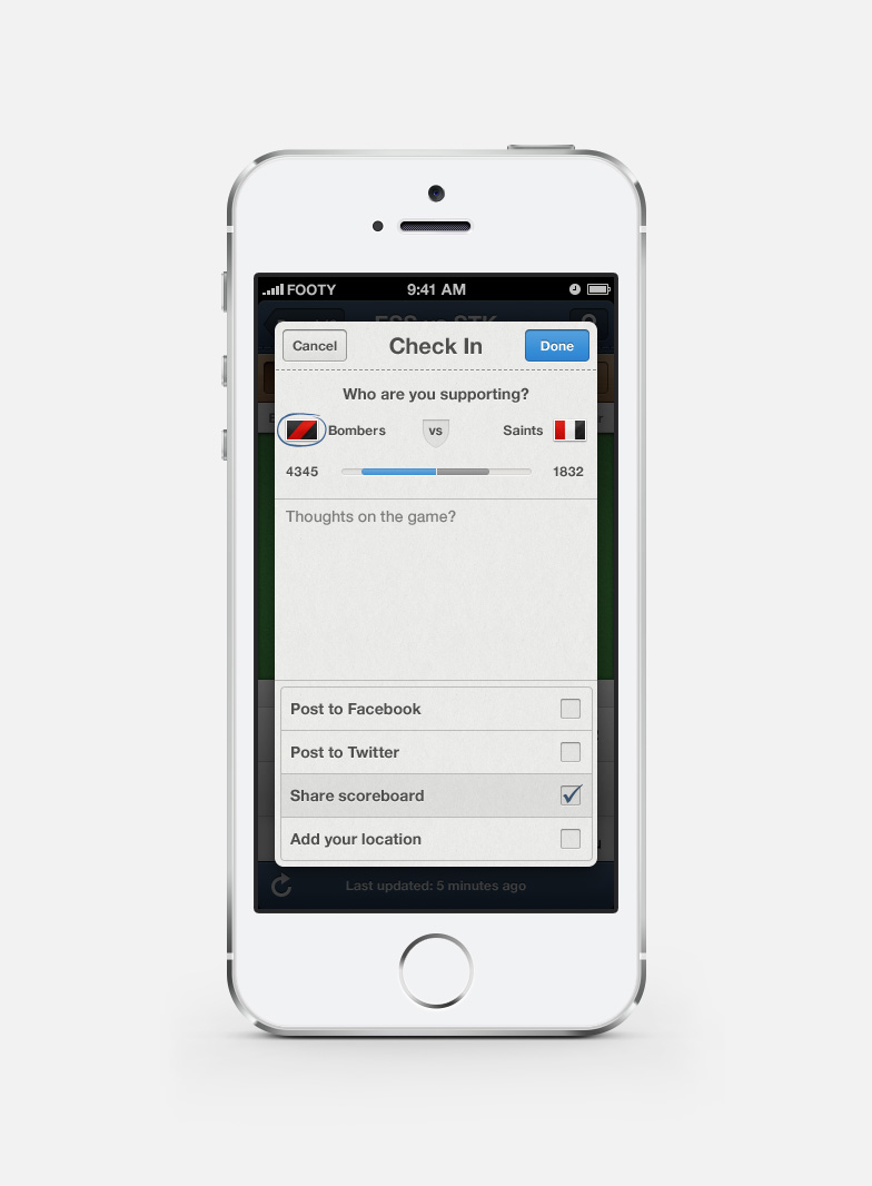 Match check-in
