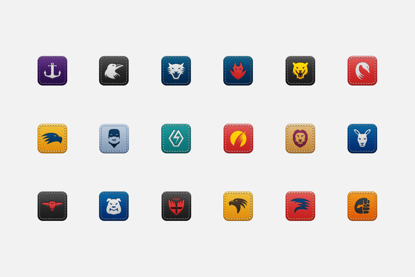 App icons for all 18 AFL teams