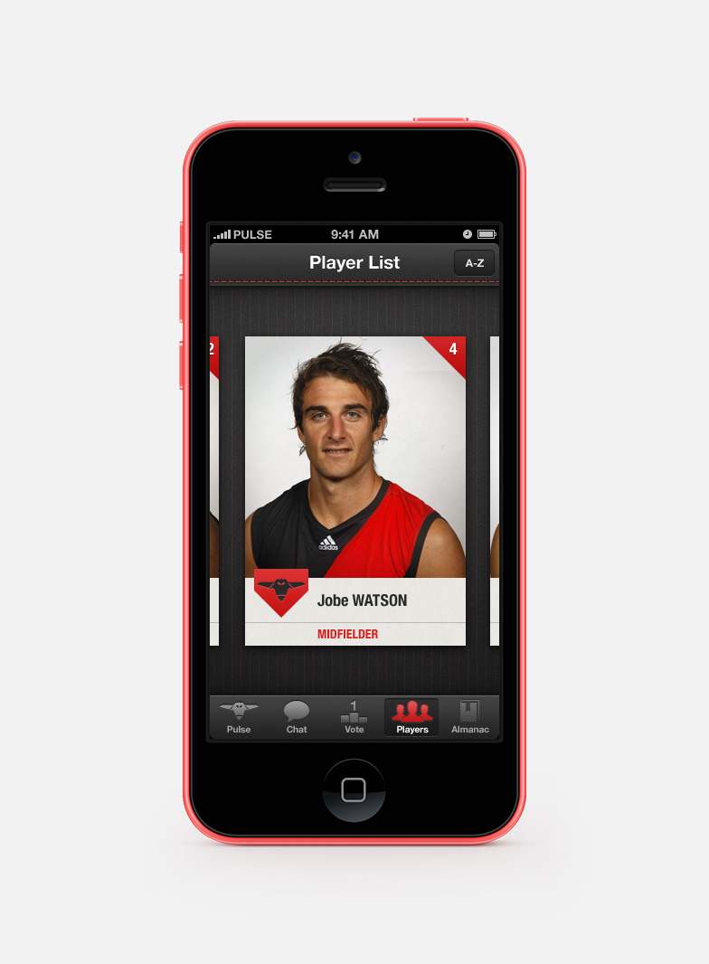 Player card for Jobe Watson